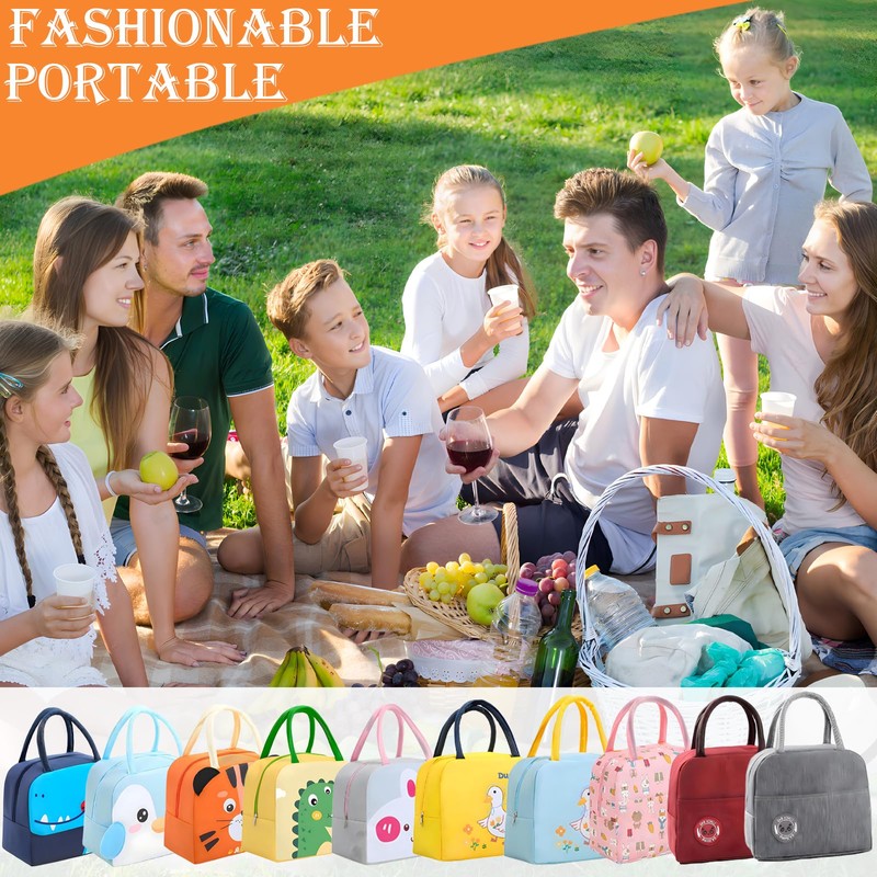 LHLZNB Kids' Small Insulated Lunch Bag - Open Cooler for