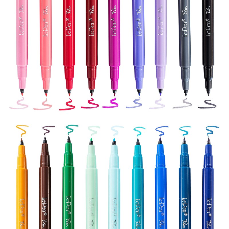 Marvy Uchida Le Pen Flex Multicolor Set - 18 Basic