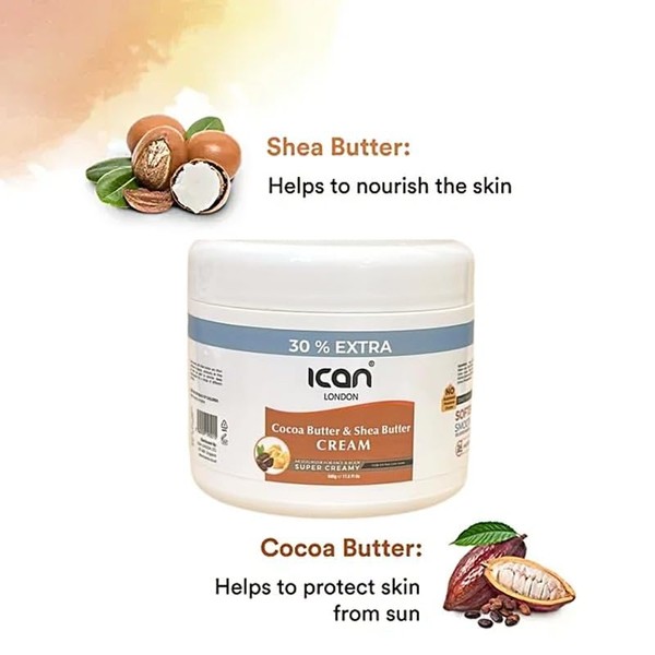 ican London Cocoa Butter & Shea Butter Moisturizing Cream For