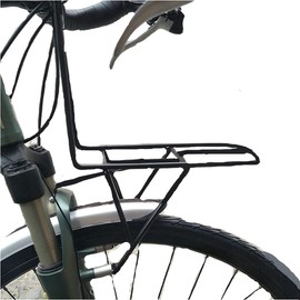 YUNNUO Front Pannier Rack, Bicycle Pannier Rack Front, with Handlebar Holder, Includes Universal Mounting Kit