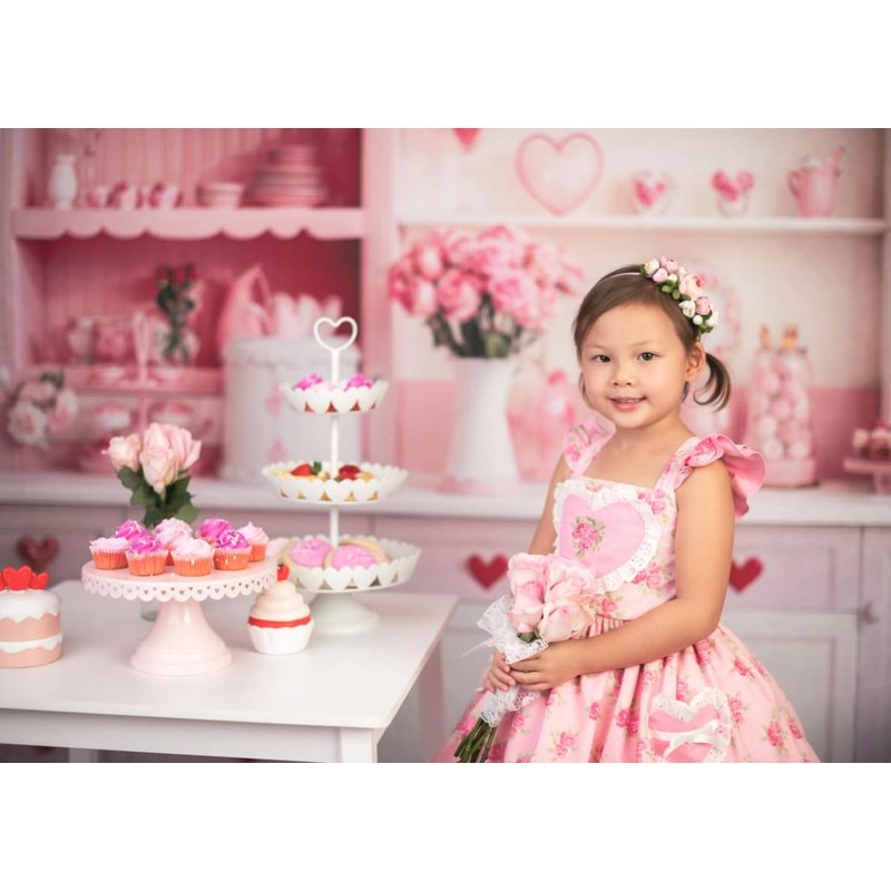 Kate Sweet Heart Backdrops Pink Kitchen Theme Girls Birthday Party