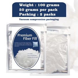 Bupete 3.5oz Stuffing for Stuffed Animals, Stuffing for Crafts Crochet Stuffing Polyester Fiber Fill Resilience for Fill Fiber Animal Stuffing