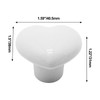 SWZHAI 6 Pcs White Ceramic Cabinet Knobs, Heart Shaped Drawer