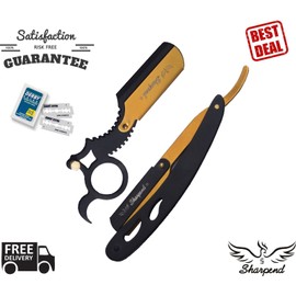 SHARPEND FREE BLADES + CLASSIC BARBER STRAIGHT RAZOR CUT THROAT SALON SHAVING RASOI