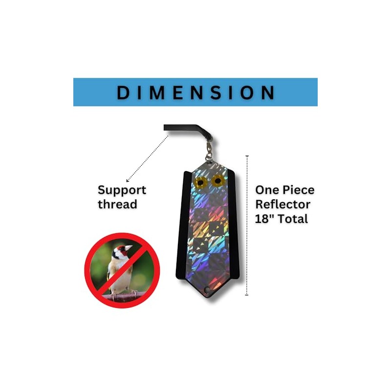 WCS Avian Spinner Bird Deterrent - Holographic Reflective Woodpecker Repellent