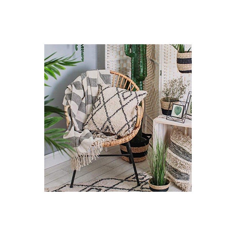 Sass & Belle Scandi Boho Stripe Blanket Throw