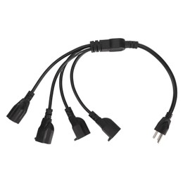 Power Cord Splitter 3 Prong 1 to 4 16AWG to 18AWG Power Cable Extension Splitter for LED Stage Light  100‑240V