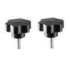 TA-VIGOR 2 Pcs Plum Hex Shaped Clamping Screw Knob, 32mm
