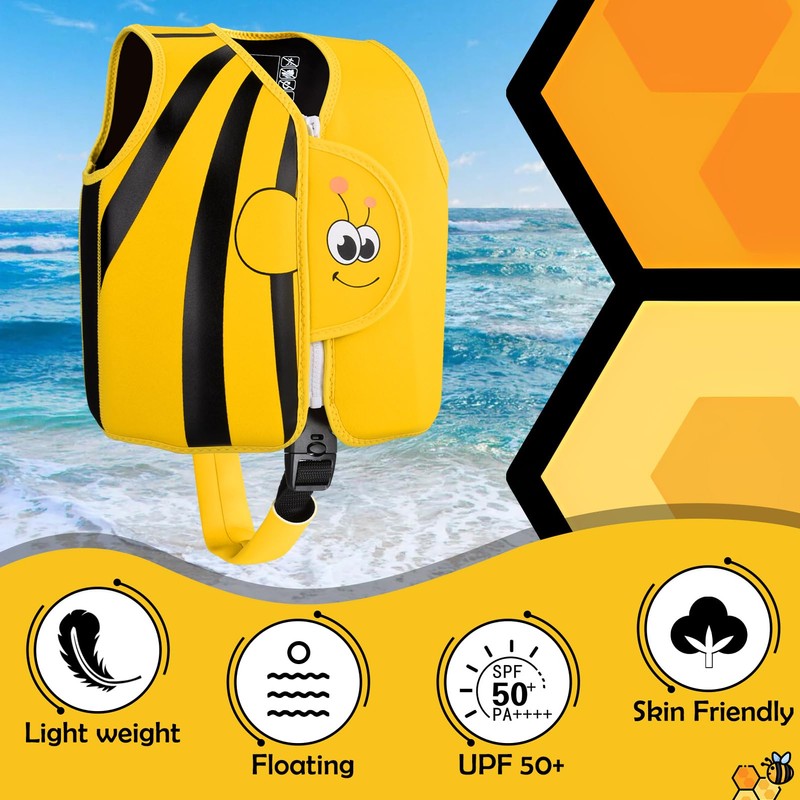 Fuqiduo Children's Life Jacket Neoprene & EPE with Adjustable Crotch