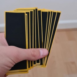 20Pcs/Lot Black Fingerboard Deck Uncut Tape Stickers Black Foam Grip Tape Stickers 38mmx110mm, Finger Toy Skateboards Parts