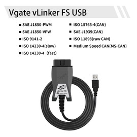 Vgate vLinker FS USB OBD2 to USB Car Diagnostic Tool Code Reader for FORScan OBD2 Adapter