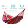 Single/Double Person Rainbow Cotton Fabric Canvas Travel Hammocks 500lbs Ultralight
