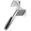 Meat Tenderizer Stainless Steel - Oversized Kitchen Mallet, Soft Grip