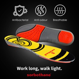 Sorbothane Double Strike Insoles, Men & Women - Shock Absorbing, 5-6.5 UK