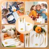Whaline 100 Pcs Fall Pumpkin Linen Feel Napkins with Built-in