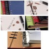 A5 Notebook 6 Holes PU Leather Cover Notebook， Loose Pocket