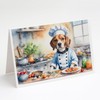 Caroline's Treasures Beagle The Chef Greeting Cards Pack of 8
