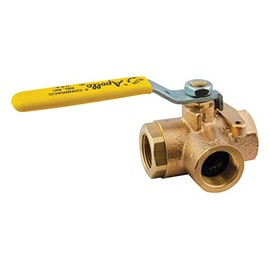 Apollo 1-1/4 Bronze Threaded 3-Way Ball Valve