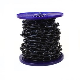 Ali's DIY Strong JBP Jet Black Plated Heavy Duty Steel Chain 5MM - 0.5 Metre (Half Metre) Custom Cut Length