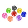 Mikankawa Translucent Acrylic Dice, 0.6 inch (16 mm), 8 Colors,