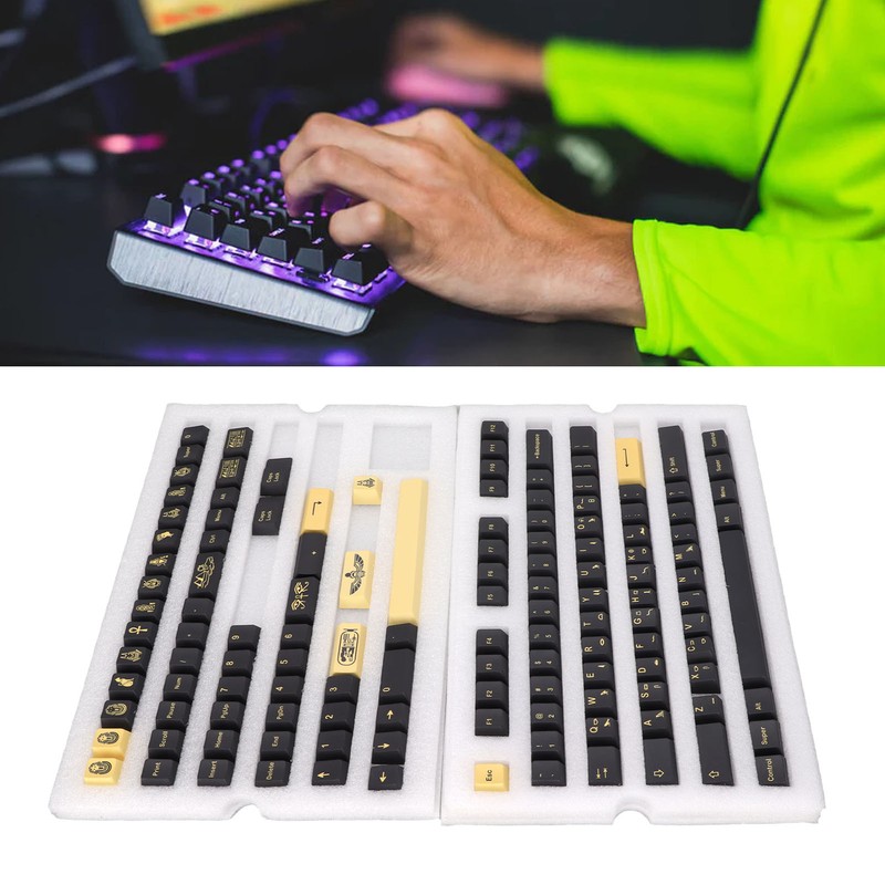 PBT Keycaps 132 Keys Letterless Cherry Height Egyptian Pharaoh Theme