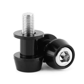 Swing Arm Spool, 2PCS Motorcycle CNC Rear Stand Swing Arm Spool Rear Stand Swing Arm Sliders Stand Swingarm Bobbins (8mm-Black)