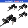 TBWHL 4 Pcs - Zinc Alloy Drawer Lock with Keys,