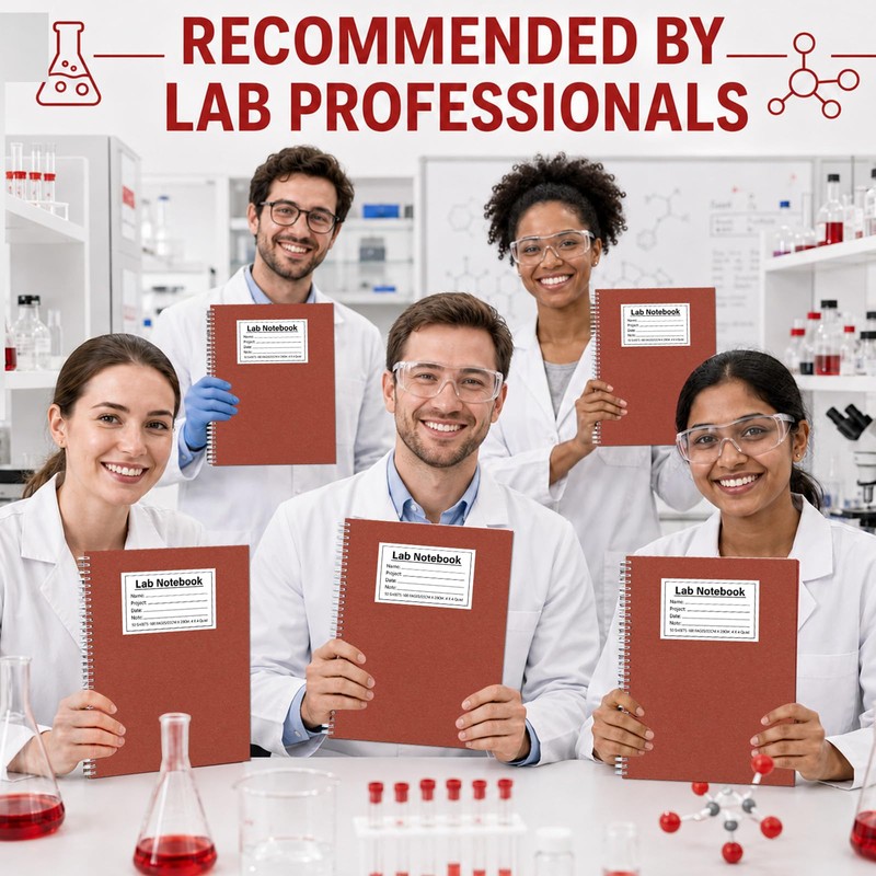 gisgfim 1 Pack Minimalist Carbonless Chemistry Lab Notebook 8.5x11 Inch