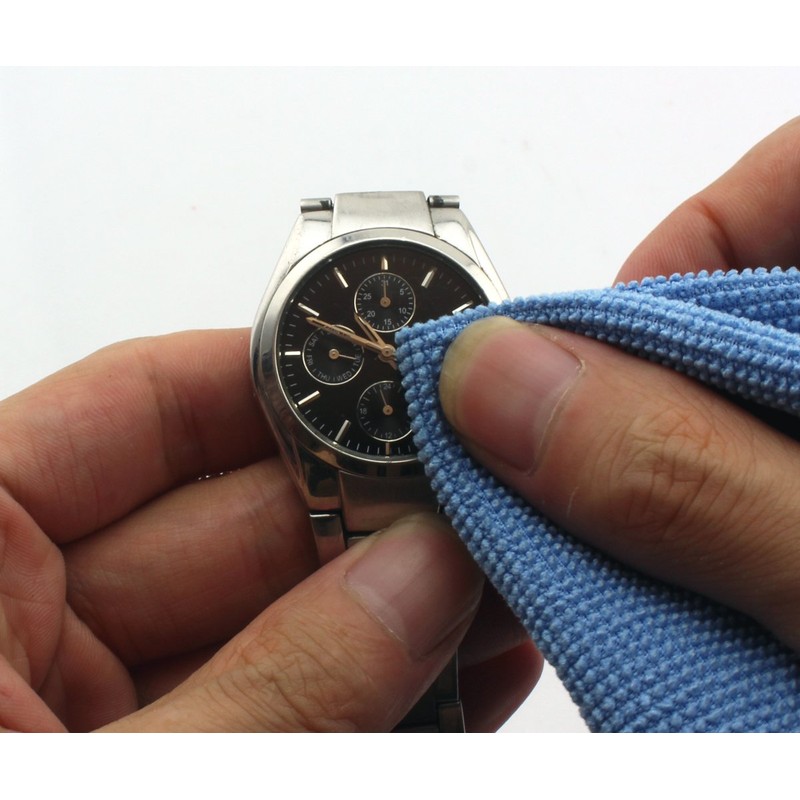 Mcsher Microfiber Cleaning Cloths - 6 Pack, Blue, 6"x 7"