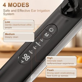 Oleswer Oleswer Ear Wax Removal, Ear Cleaner, Safe Ear Wax Removal Kit, 4 Modes-Ear Irrigation Flushing System, Earwax Removal Kit - IPX7 Waterproof (Black)