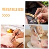 KICHOUSE 2pcs Stainless Steel Fish Bone Tweezers Set Kitchen Meat