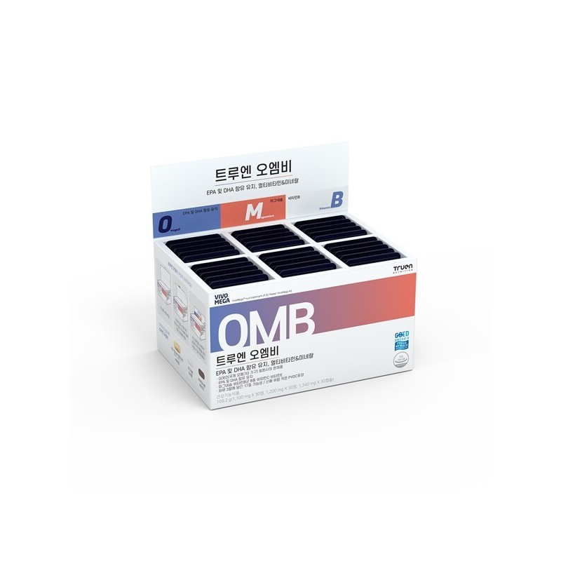 TrueN (현대Hmall)2박스 트루엔 오엠비(오메가3+마그네슘+비타민B) (Hyundai Hmall) 2 Boxes TruN OMB