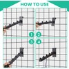 6 Pack Black Gridwall Waterfall Hooks 4 Ball, 8 Inch