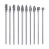 Bestgle 10pcs 3 mm (1/8 Inch) Shank Tungsten Carbide Double