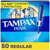 Tampax Pearl Tampons for Women, with LeakGuard Braid, Regular Absorbency,