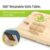 Pine Wood Couch Arm Tray, Sofa Armrest Tray on Side