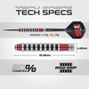 WINMAU Advance 500 Series Tungsten Red 24 Gram Steeltip Darts