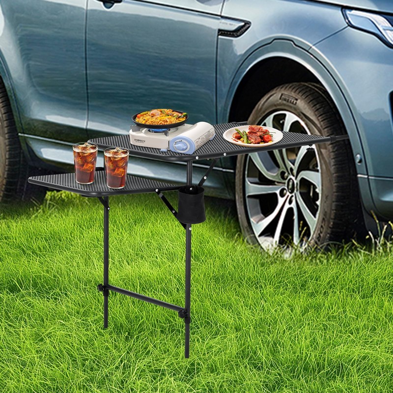 WGOS Camping Table, Grill & Tailgate Table, Adjustable Height &