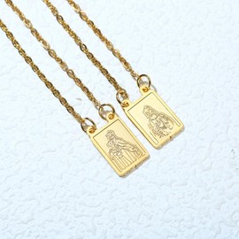 Scapulars Catholic Necklace - Scapular Necklace Religious Scapular Necklace, Escapularios Catolicos Necklace. Catholic Necklace. Holy Carmel Stainless Steel Scapular Mary Jewelry Gifts for Women Men,