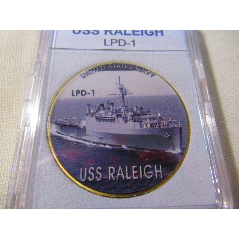 US NAVY - USS Raleigh (LPD-1) Challenge Coin