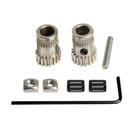 BZ 3D Upgrade MK2/MK3 Parts Extruder Driving Gear Stainless Steel Pulleys Kit, for Dual Gear Extruder, Dual Driver Extruder for Prusa i3 DIY (1 Set Stainless Steel)
