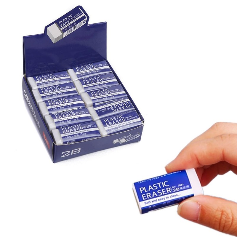 CuiCanfla Pack of 30 2B Erasers, Soft, Simplicity Eraser, Eraser,