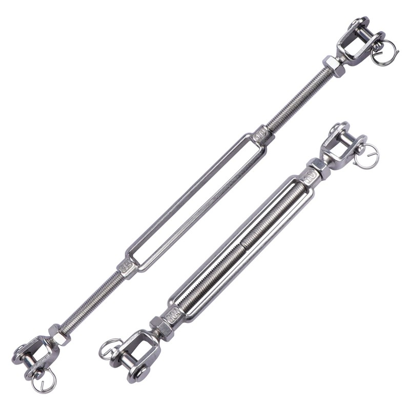 AOKOLL 3/8 Inch M10 Jaw & Jaw Turnbuckle for Cable