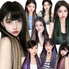 VEVE&MIKI エクステ ワンタッチ メッシュ 6本セット 単色・人工毛・55CM ウィッグ インナー ワンタッチ ストレート