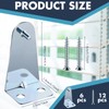 Ferraycle 8 Set Metal Hold Down Brackets 1.8 inch Silver