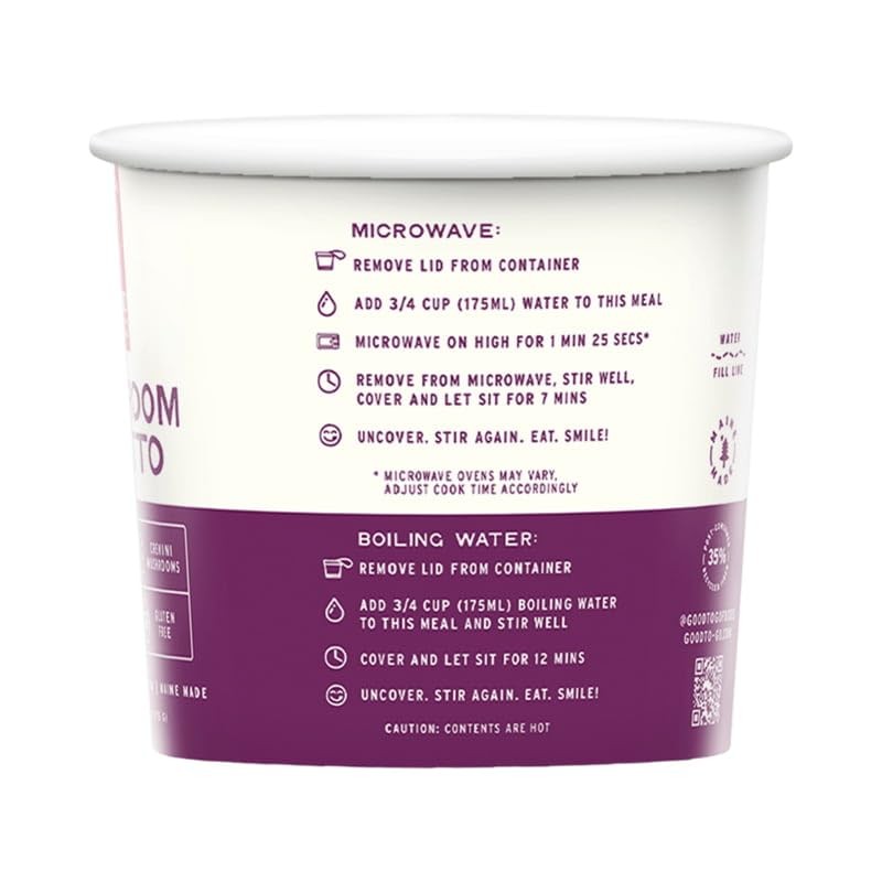 GOOD TO-GO Mushroom Risotto - Cup, 9002