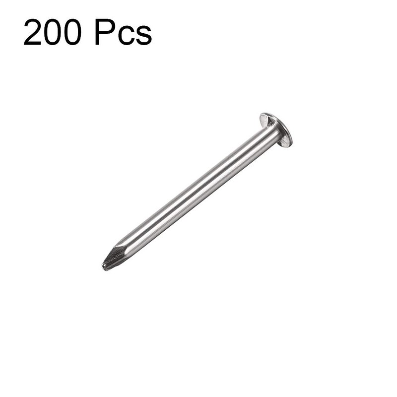 sourcing map Small Tiny Hardware Nails Carbon Steel 1.4X16mm(DXL) for