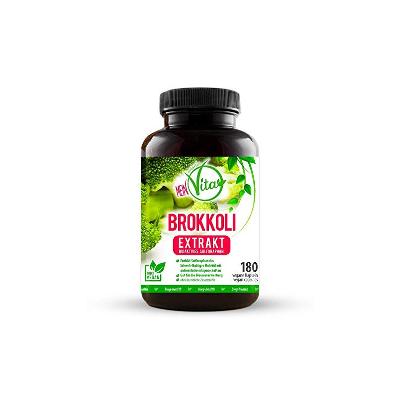 Mein Vita Broccoli Extract 1000 mg (Daily Serving – Hochdosiert – 100% Vegan Capsules – Pack of