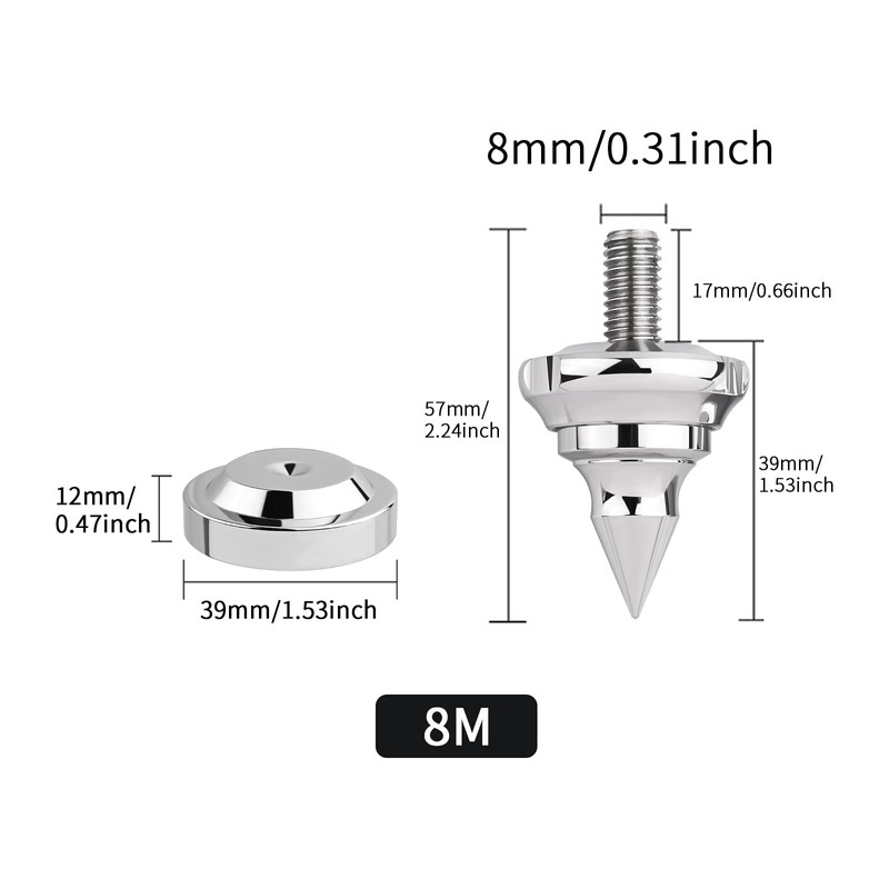 YYTCG Speaker Isolation Spikes, 316 Stainless Steel Anti-Vibration Feet for