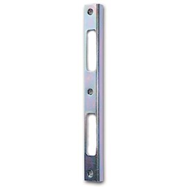 GRUNDMANN 11475 Silver Angle Square for Internal, Strike Plate with 10 mm Blind Flaps, ÖNORM Door Fitting, Galvanised Steel